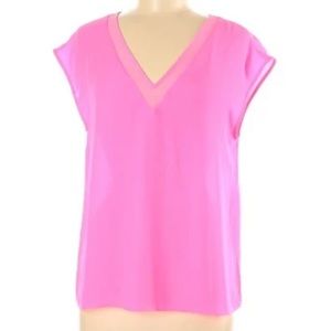 Express short sleeve blouse, size M, bright pink